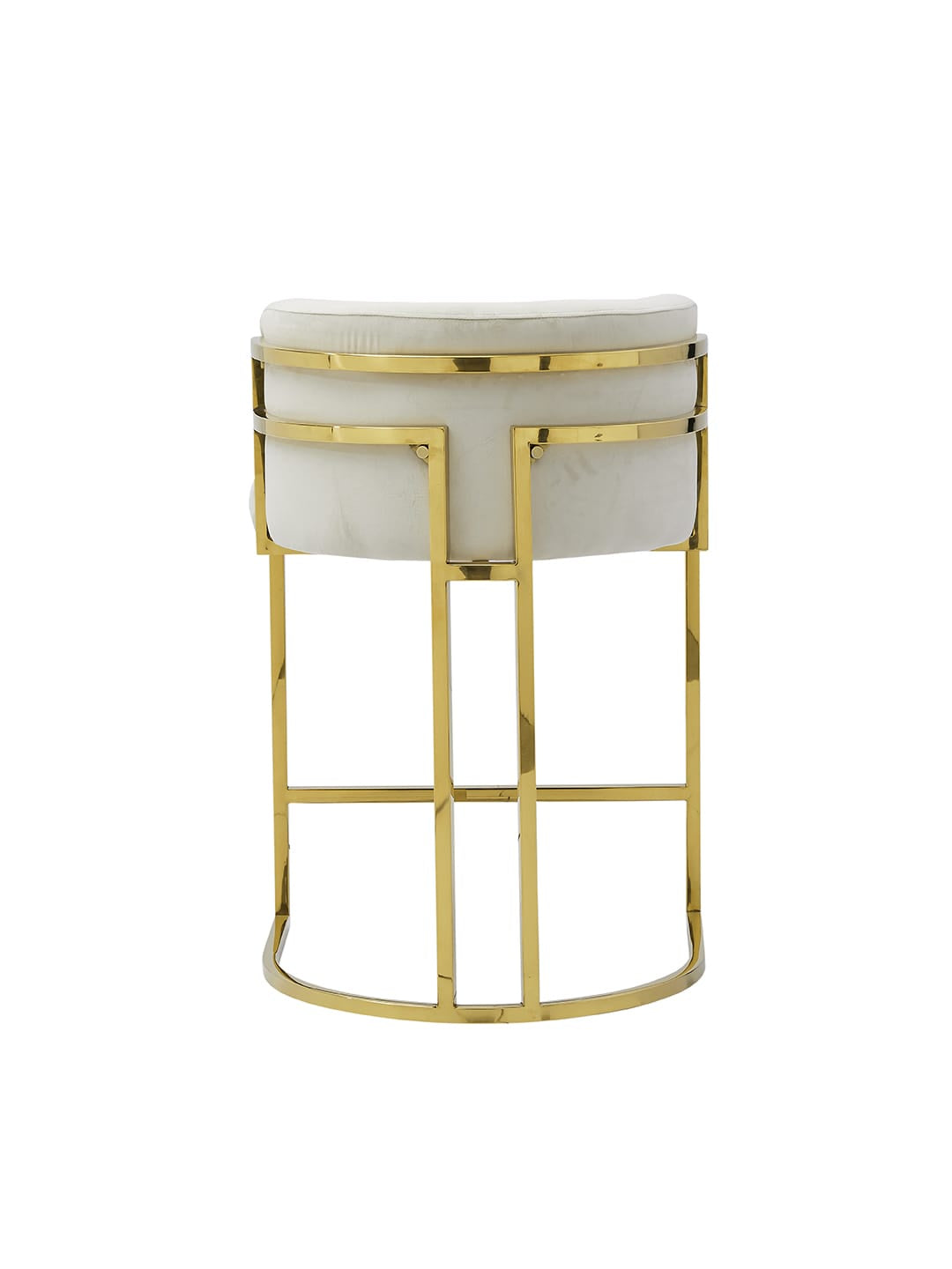 YA44 Bar Stool (Gold & Light Grey) - GLARA HOME