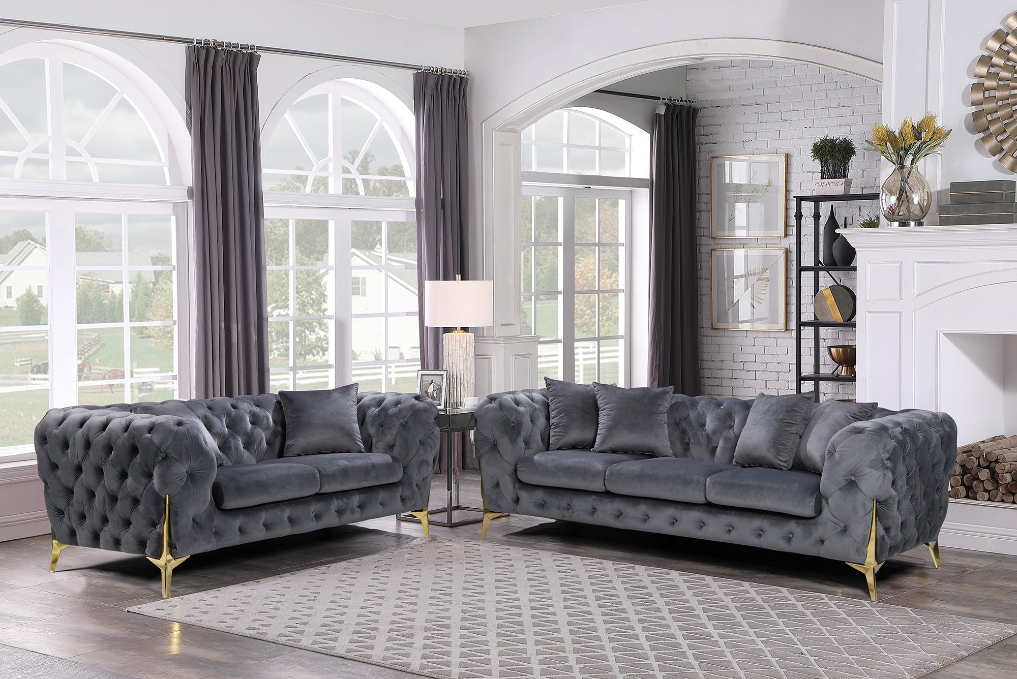 Regal Luxe Tufted Sofa