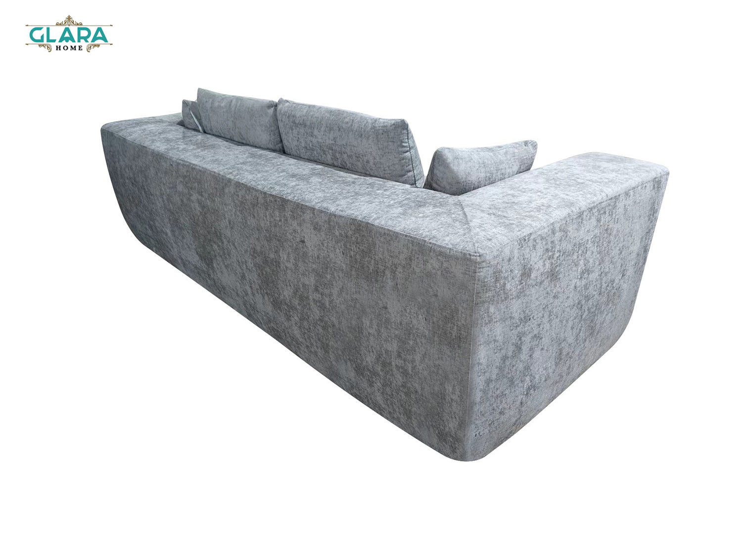 Modern Minimalist Compressor Sofa – Light Grey Chenille Elegance