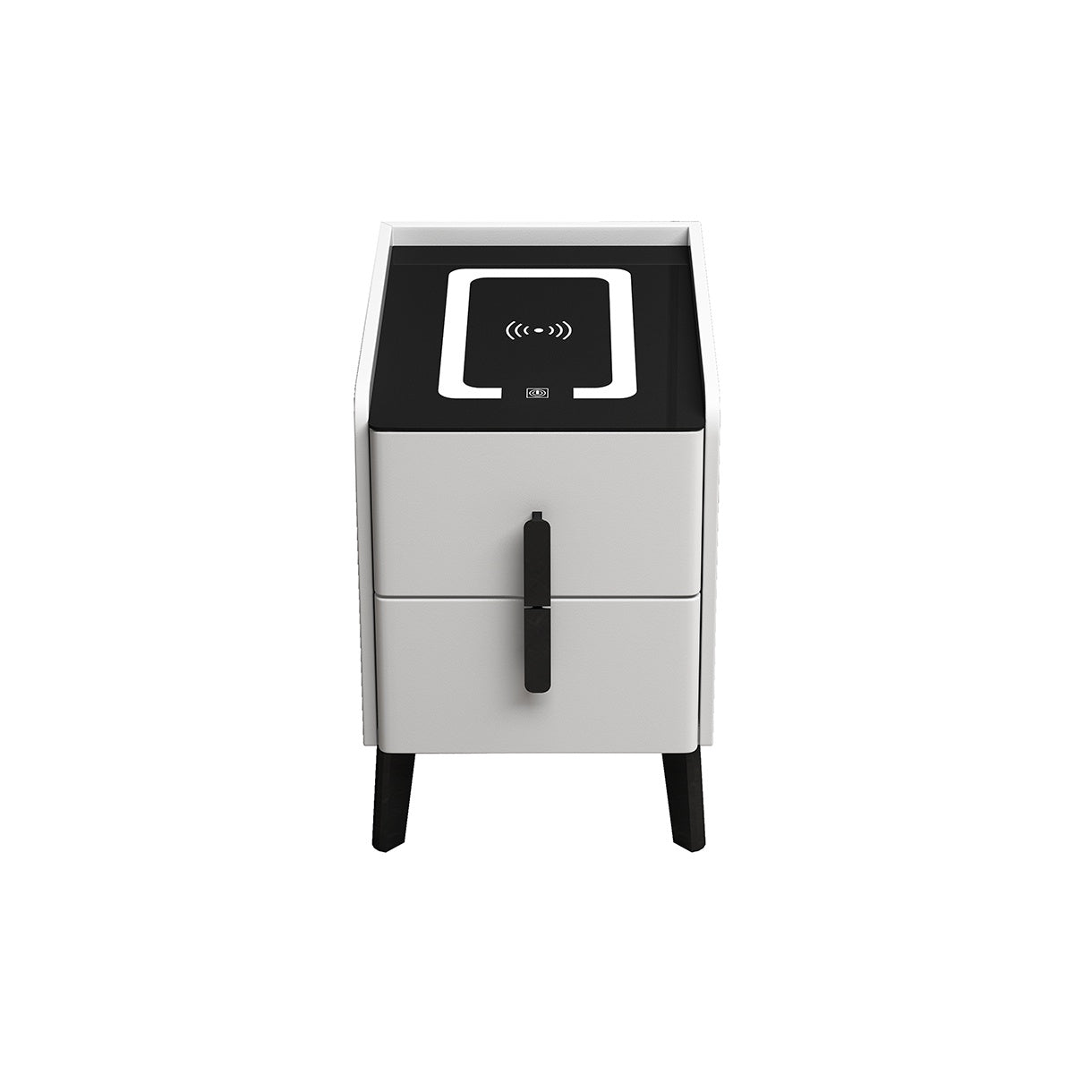 CA013-W- US-5 White/ Black Night Stand - GLARA HOME