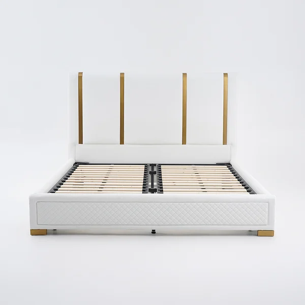 AWX003 Velvet/ Gold Bed Frame