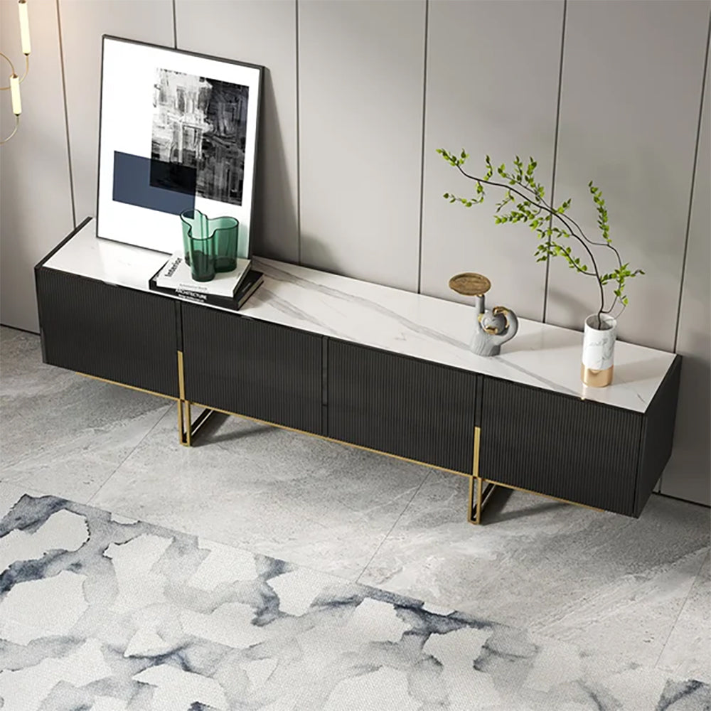 LuxeGold Black TV Stand