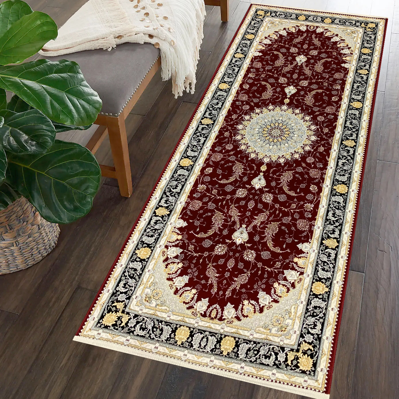 Isfahan 1200  Reed Runner Rug - GLARA HOME