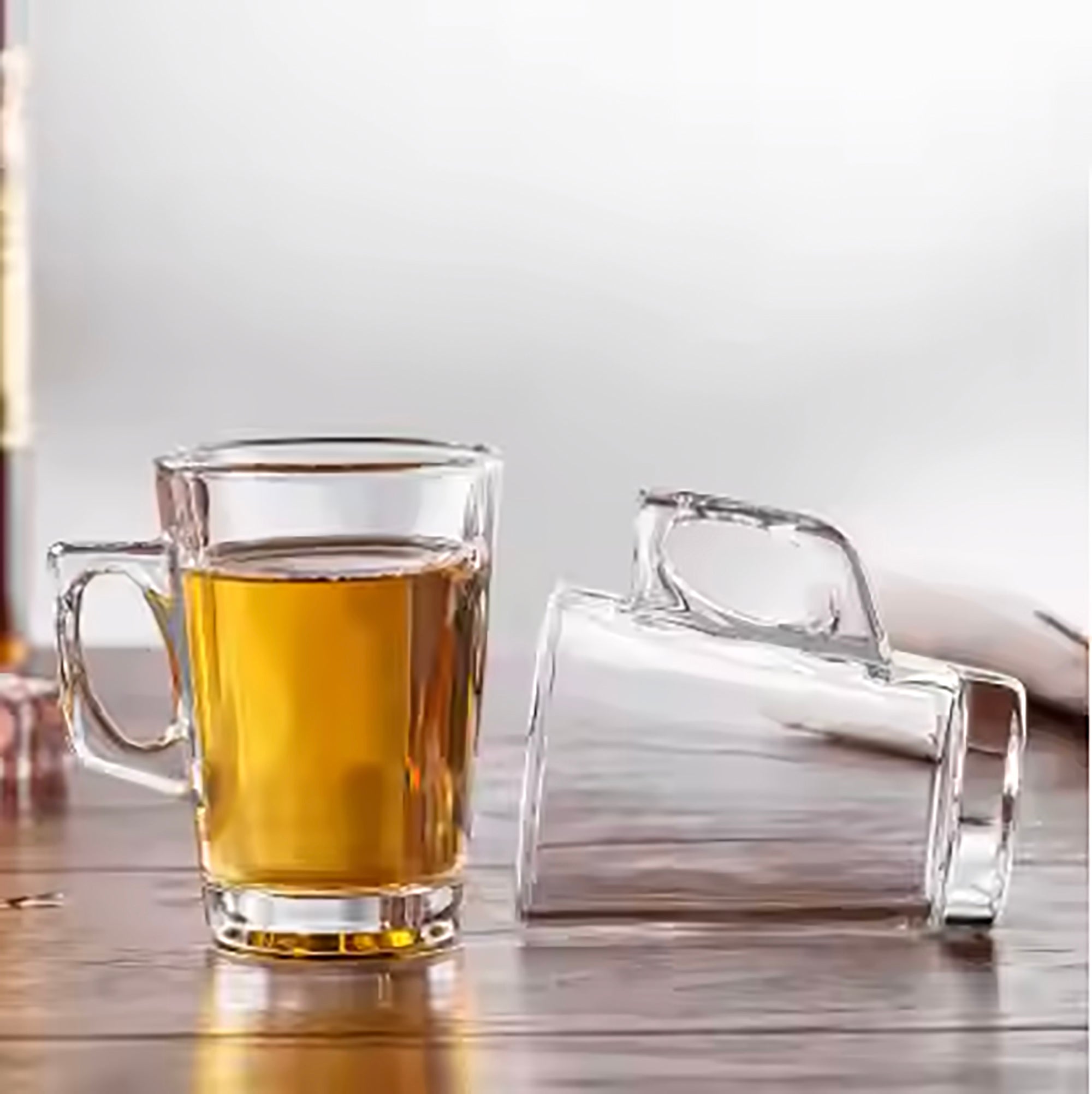 Minimalist 160ml Clear Glass Mug – Elegant & Versatile Design 6 PCS Per Box (RTL-15)