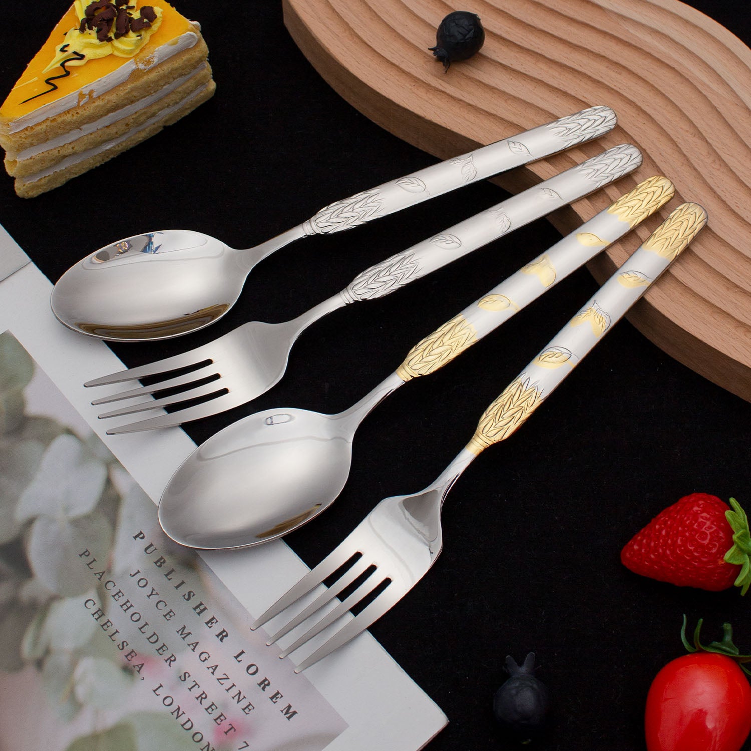 Glara Home leaf Design Cutlery Set – Luxury Meets Functionality