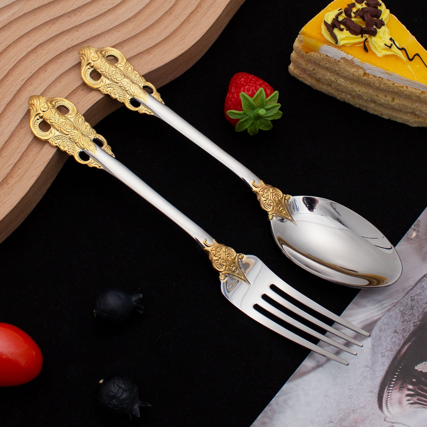 Royal Heritage Gold Flatware Set