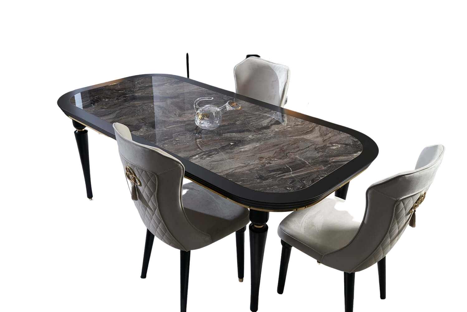 Arya Black Dining Chair ( Catalog ) - GLARA HOME