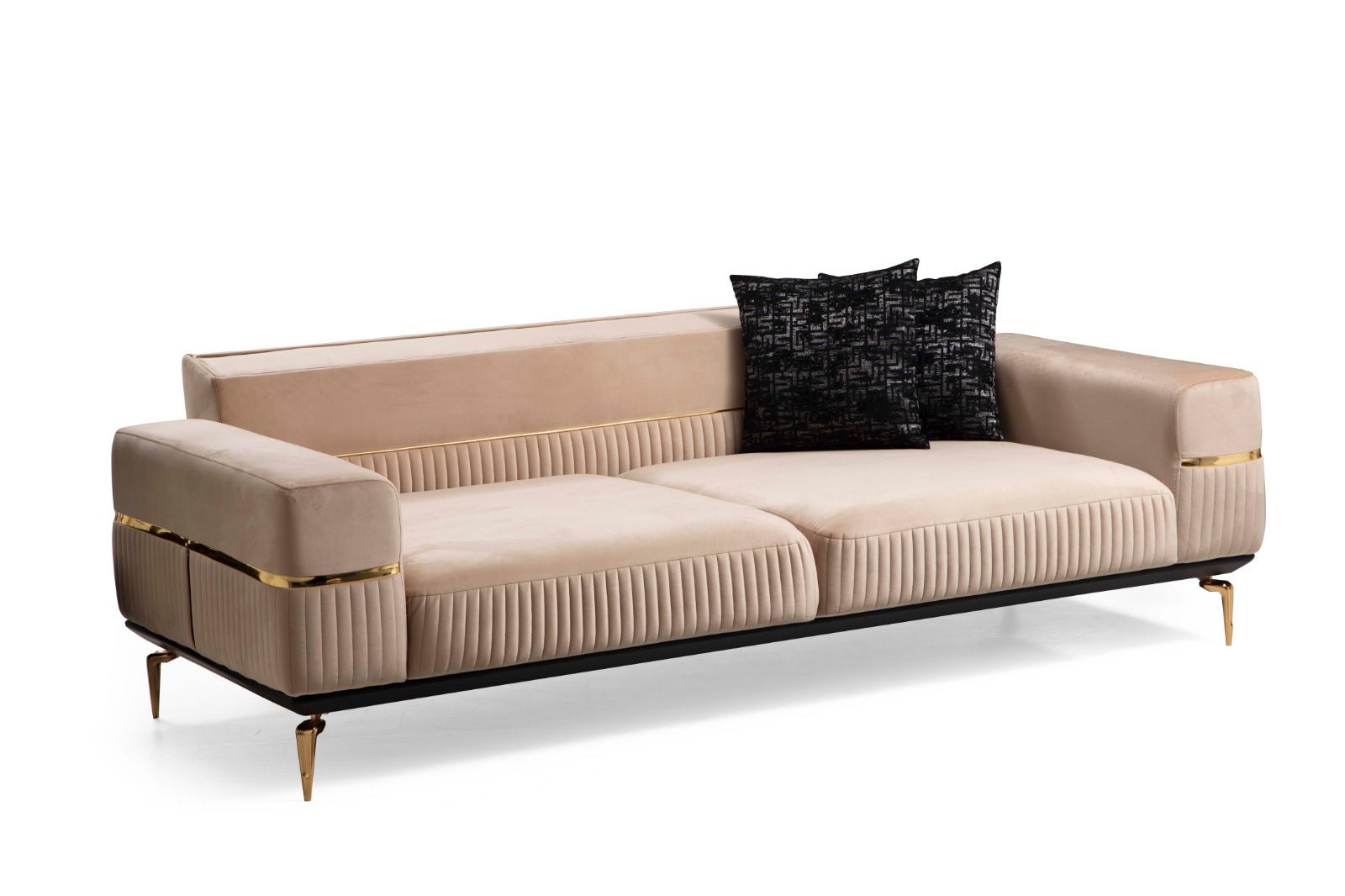 Boss Sofa ( ( Soft1004 Beige/ Gold )