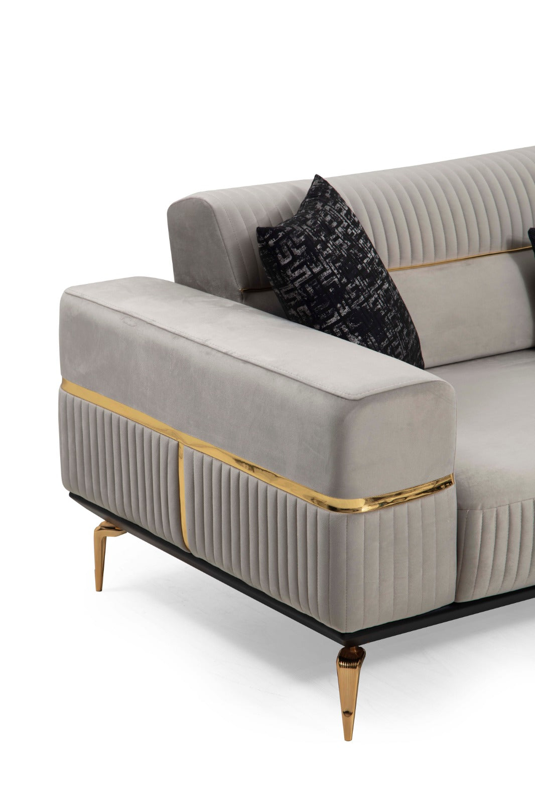 Boss Sofa ( Max17 Grey/ Gold )