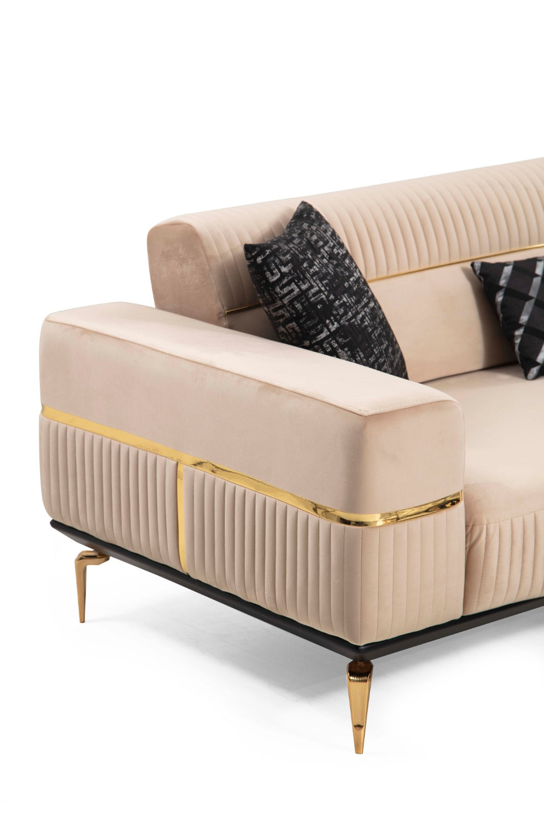 Boss Sofa ( ( Soft1004 Beige/ Gold )