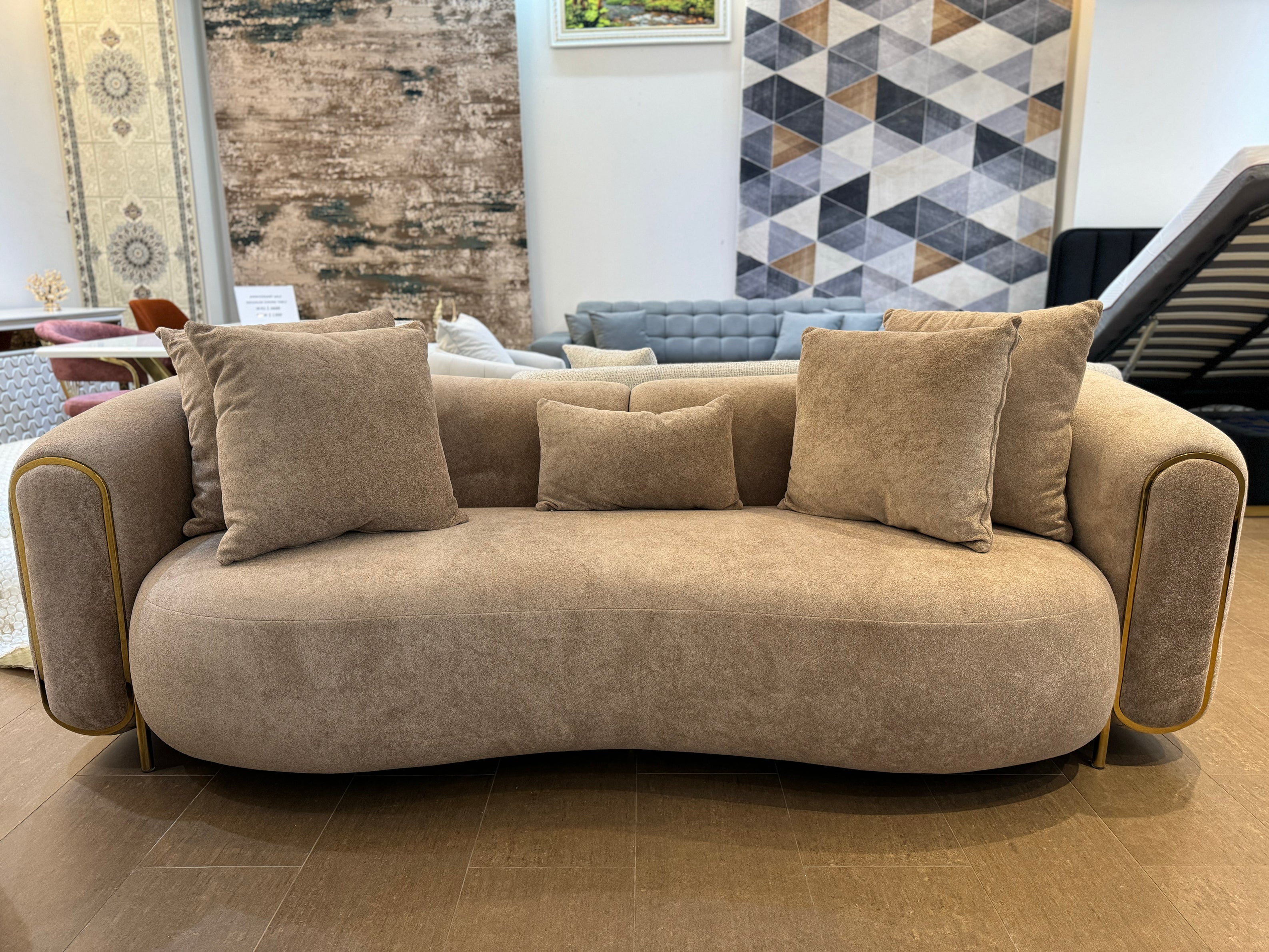 Tokyo Sofa ( Aura04 beige Gold ) - GLARA HOME