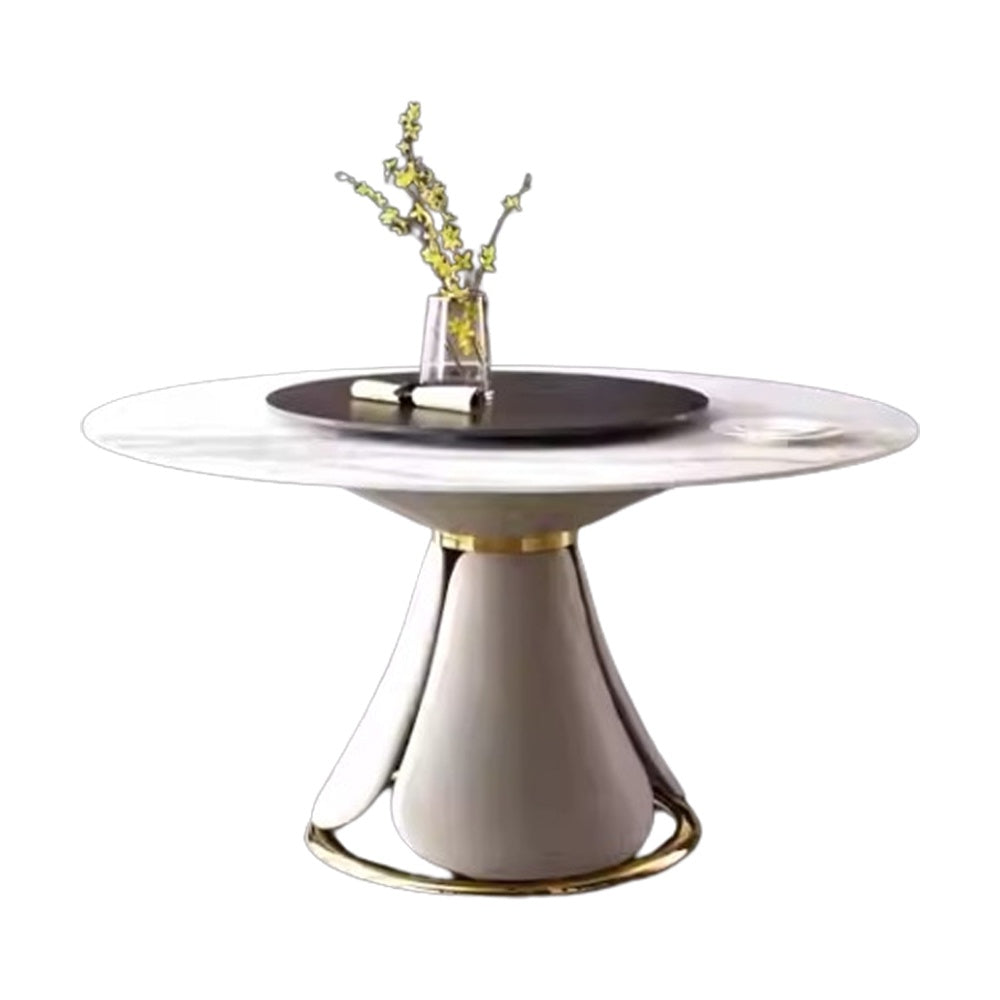 NA019 White Gold Round Dining Table