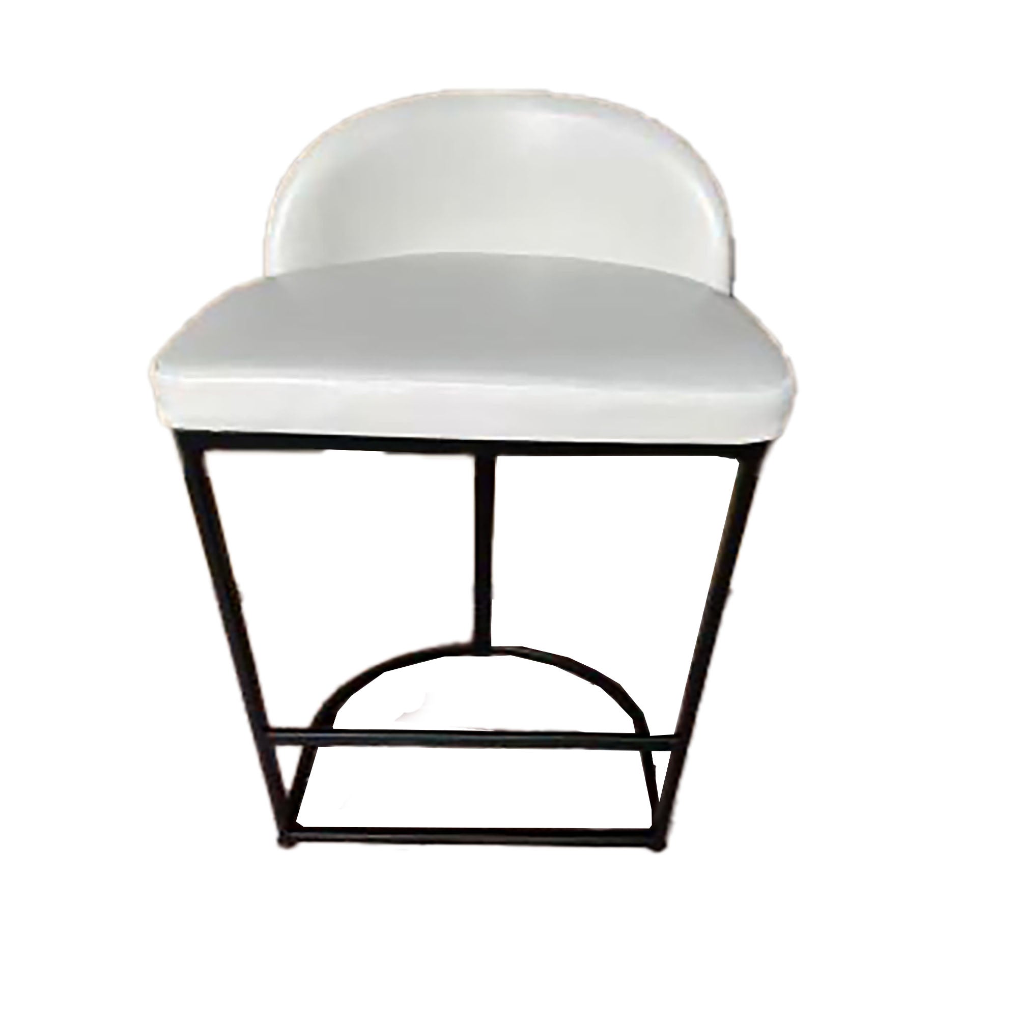 Opal Minimalist White Leather Bar Stool (MX-03)