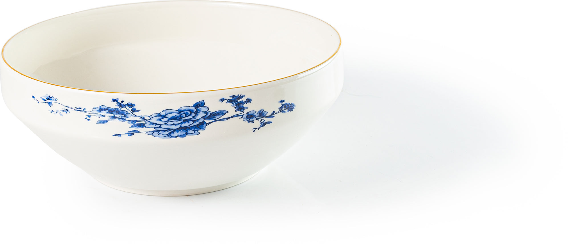 Royal Blue 26-Pieces Bone China Dinner Set – 24K Gold Rim & Floral Elegance (SD-261)