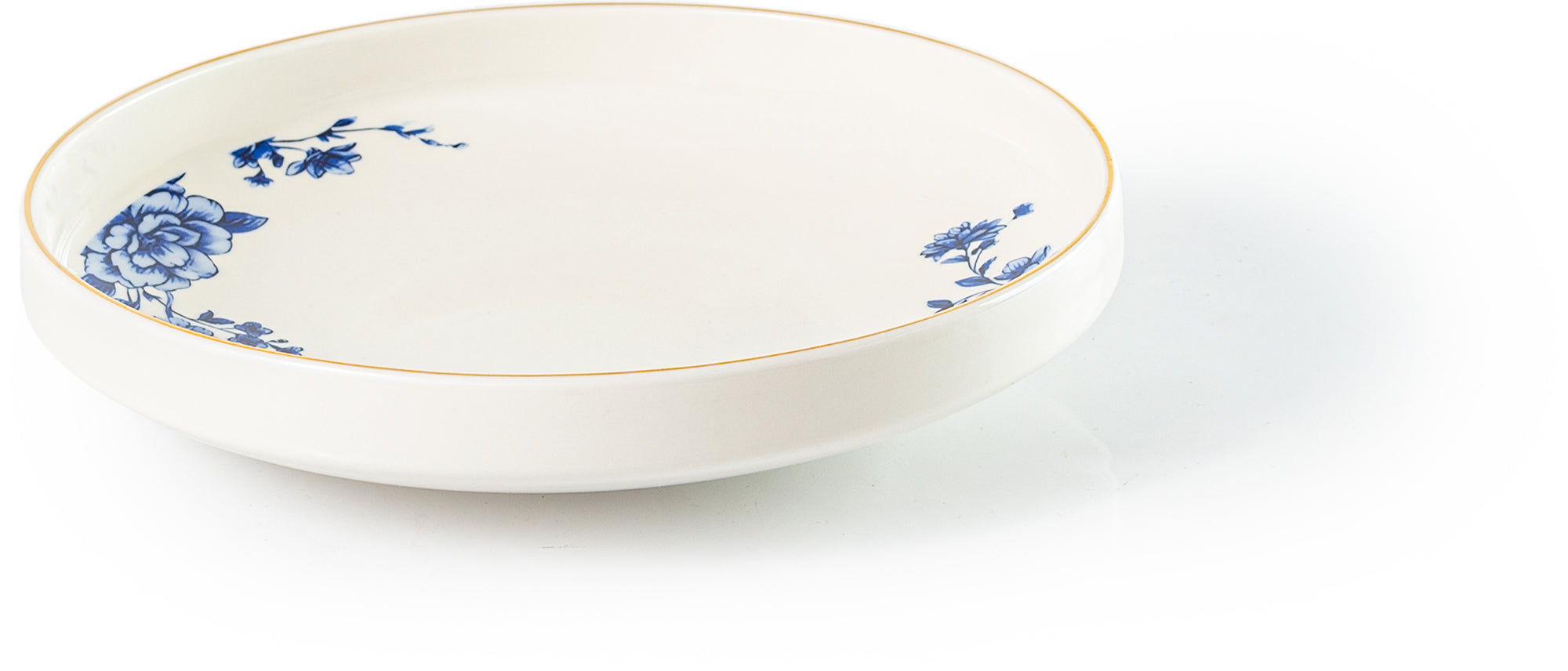 Royal Blue 26-Pieces Bone China Dinner Set – 24K Gold Rim & Floral Elegance (SD-261)