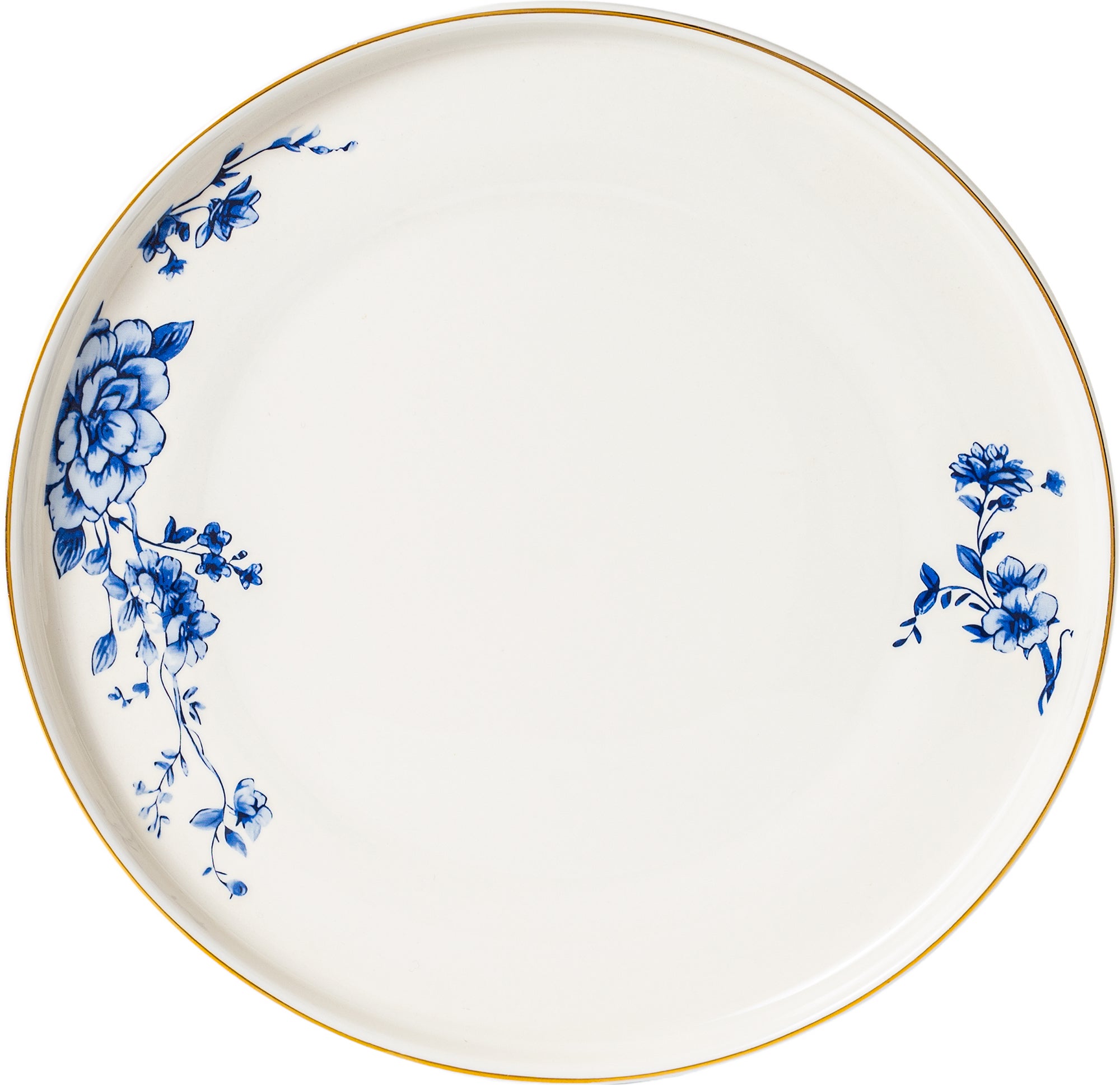 Royal Blue 26-Pieces Bone China Dinner Set – 24K Gold Rim & Floral Elegance (SD-261)