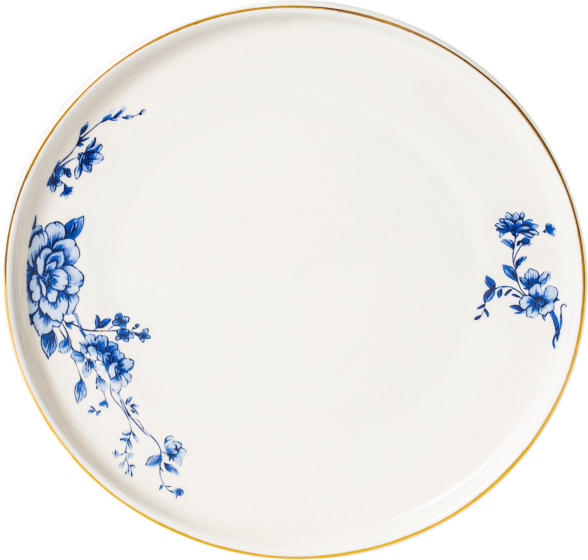 Royal Blue 26-Pieces Bone China Dinner Set – 24K Gold Rim & Floral Elegance (SD-261)