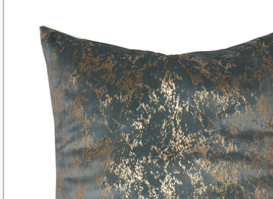 Green Velvet Gold Accent Throw Pillow Cover