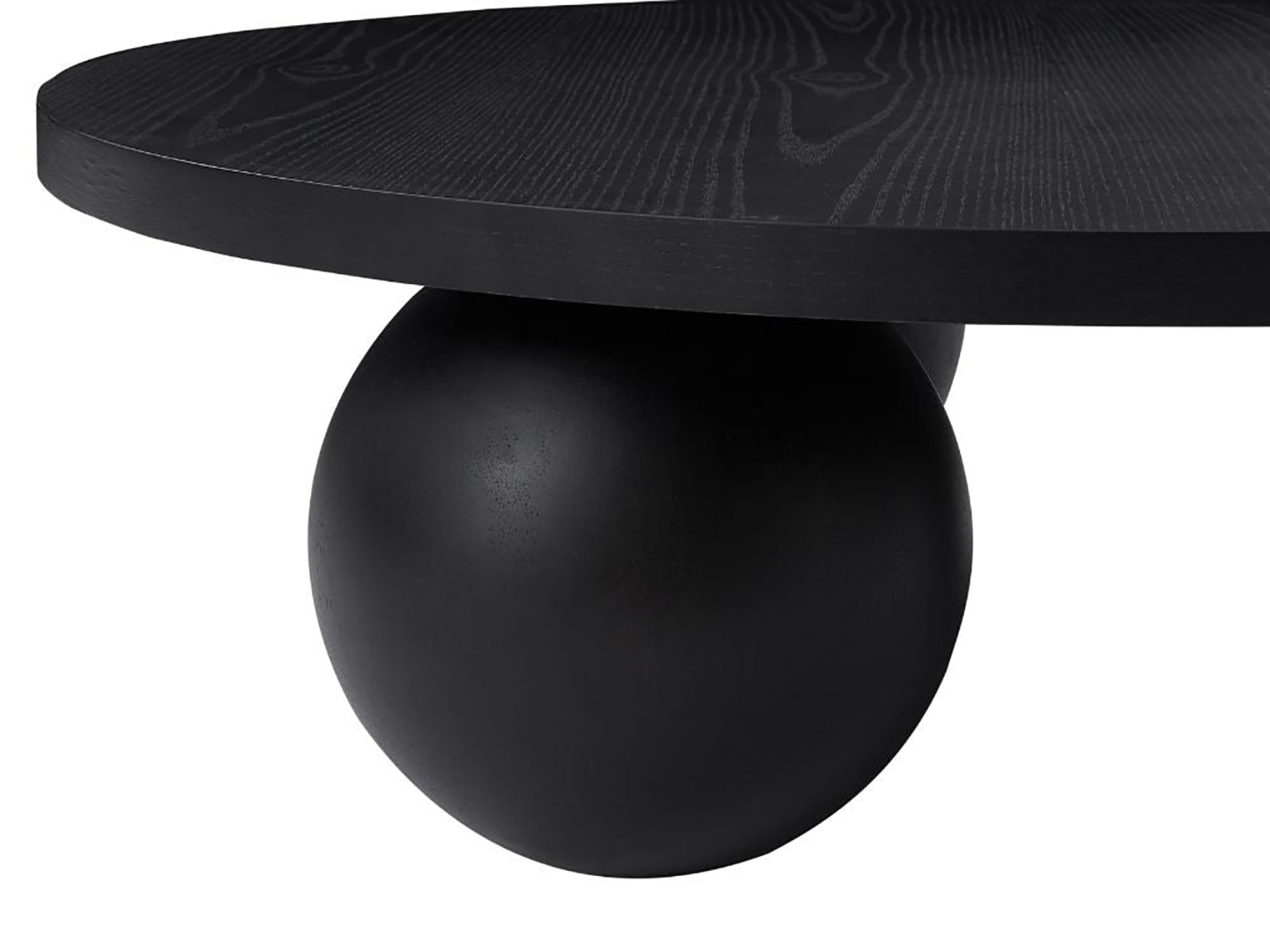 Luna Noir Round Coffee Table – Modern Elegance with Sculptural Legs (23ELG018B)