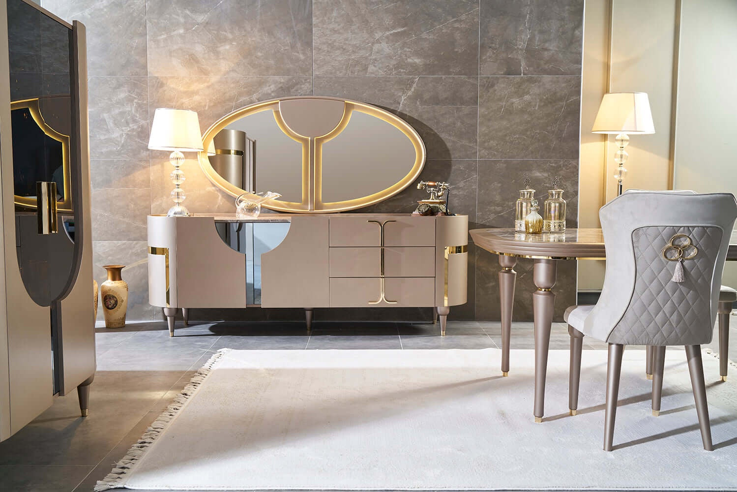 Arya Gold Console Table