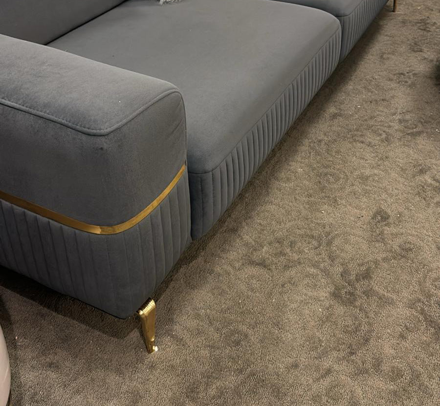 Boss Sofa ( Max22 Dark Grey/ Gold