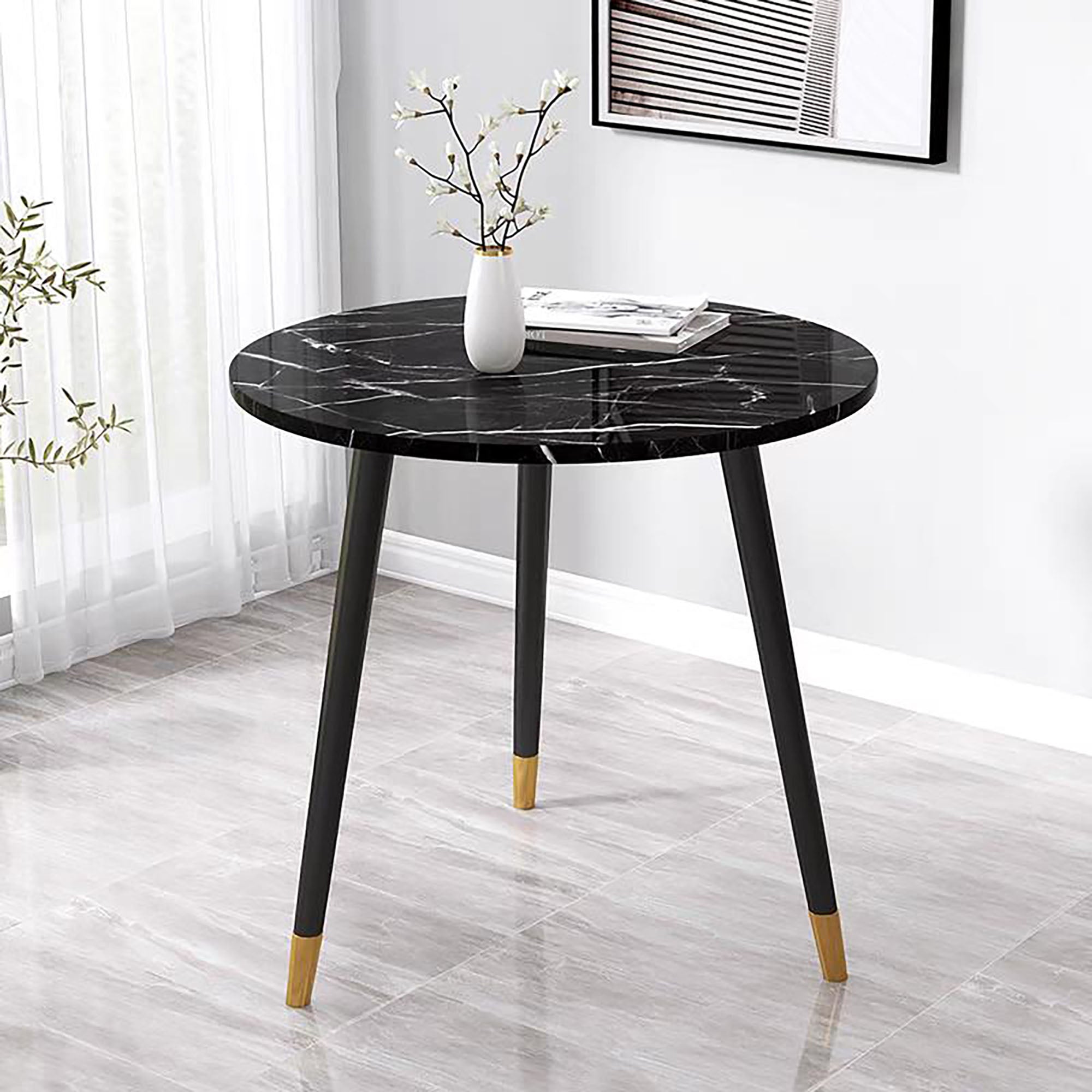 Nova Luxe Black & Gold Side Table