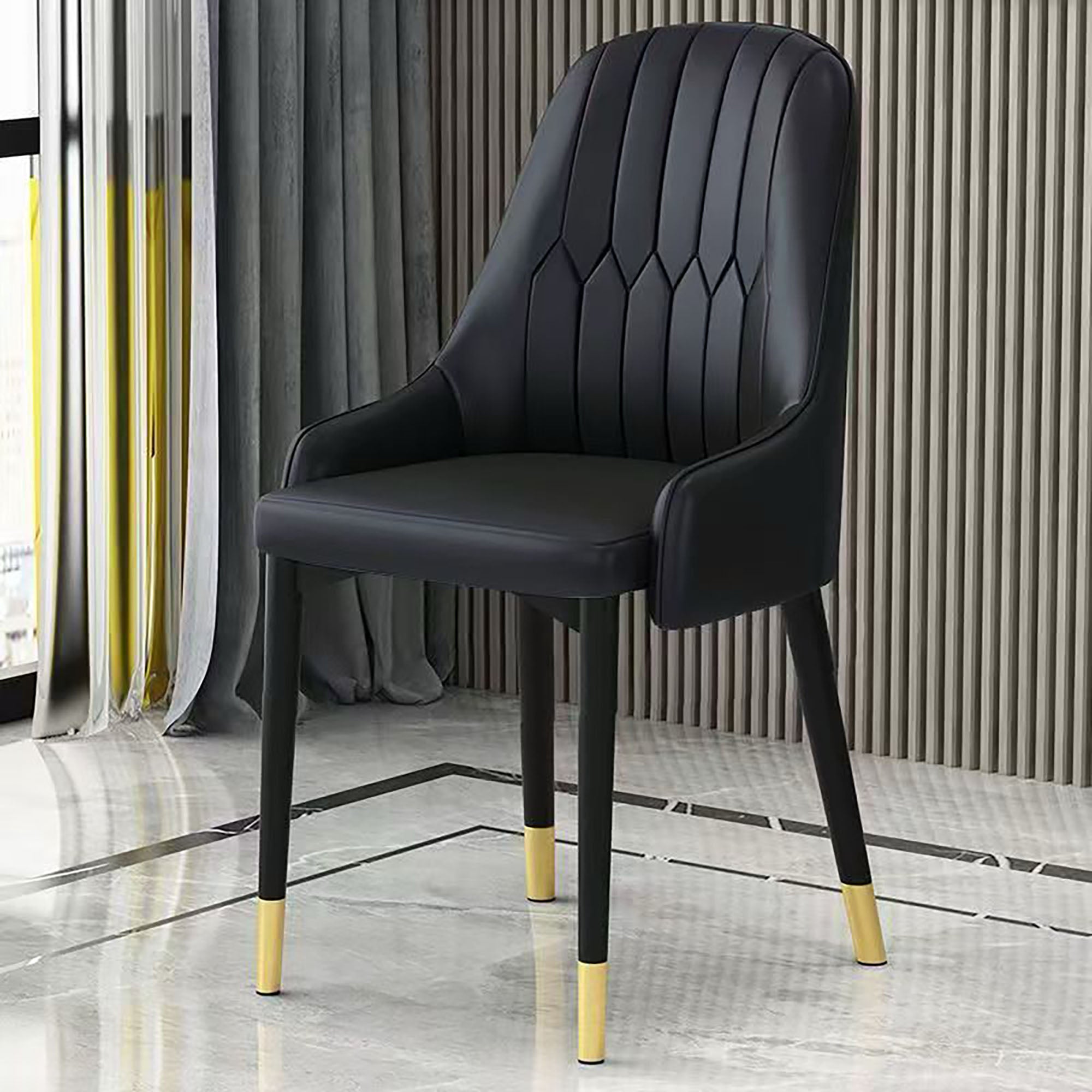 Lumière Luxe Dining Black Chair (MX-07)