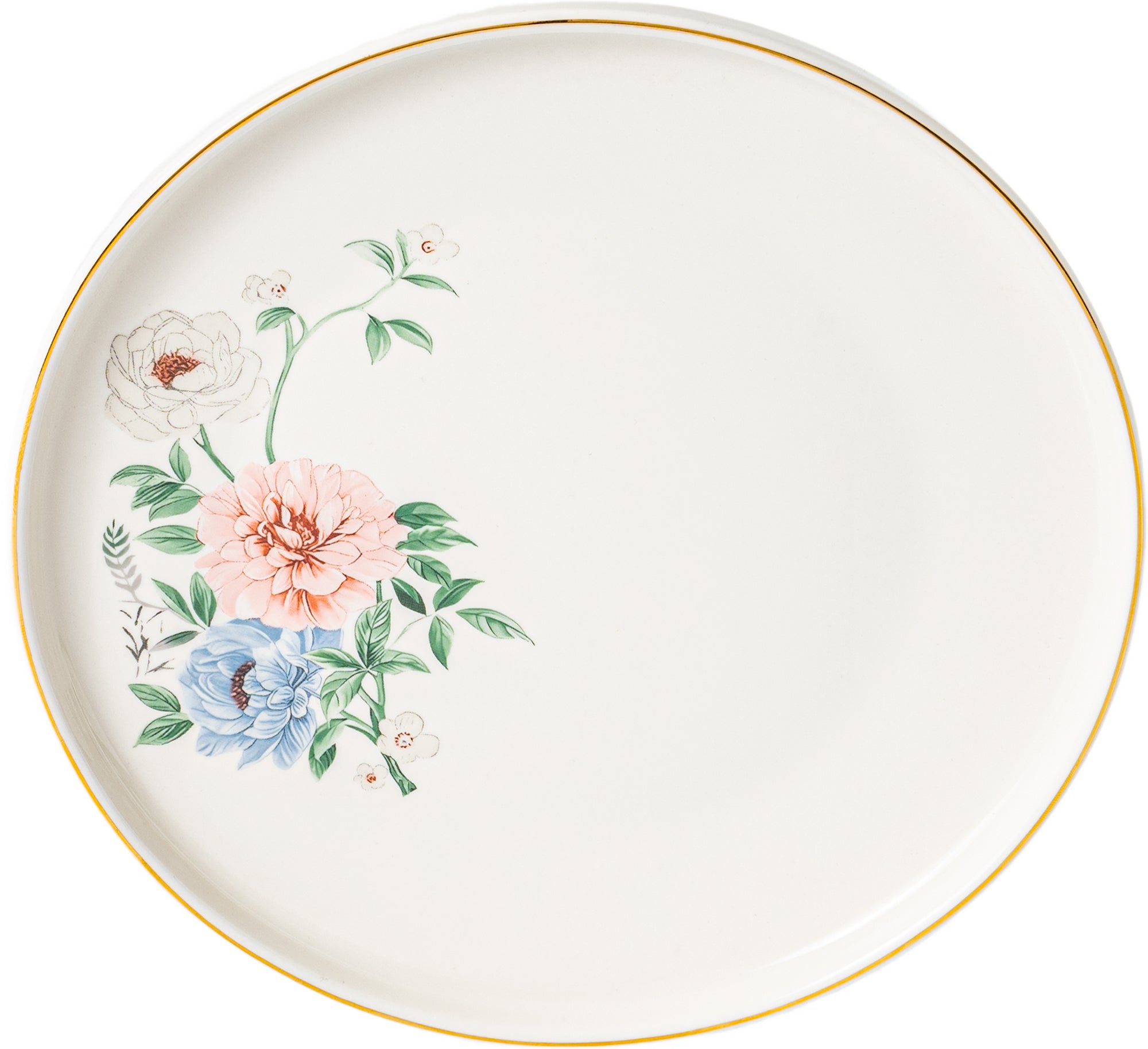 Bloom 26-Pieces Bone China Dinner Set – 24K Gold Rim & Floral Charm (SD-264)