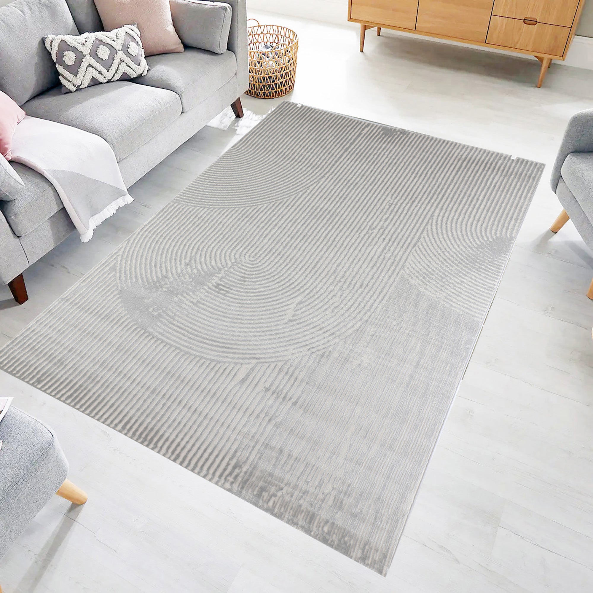 Eclipse Noir Modern Area Rug (AGL-02)