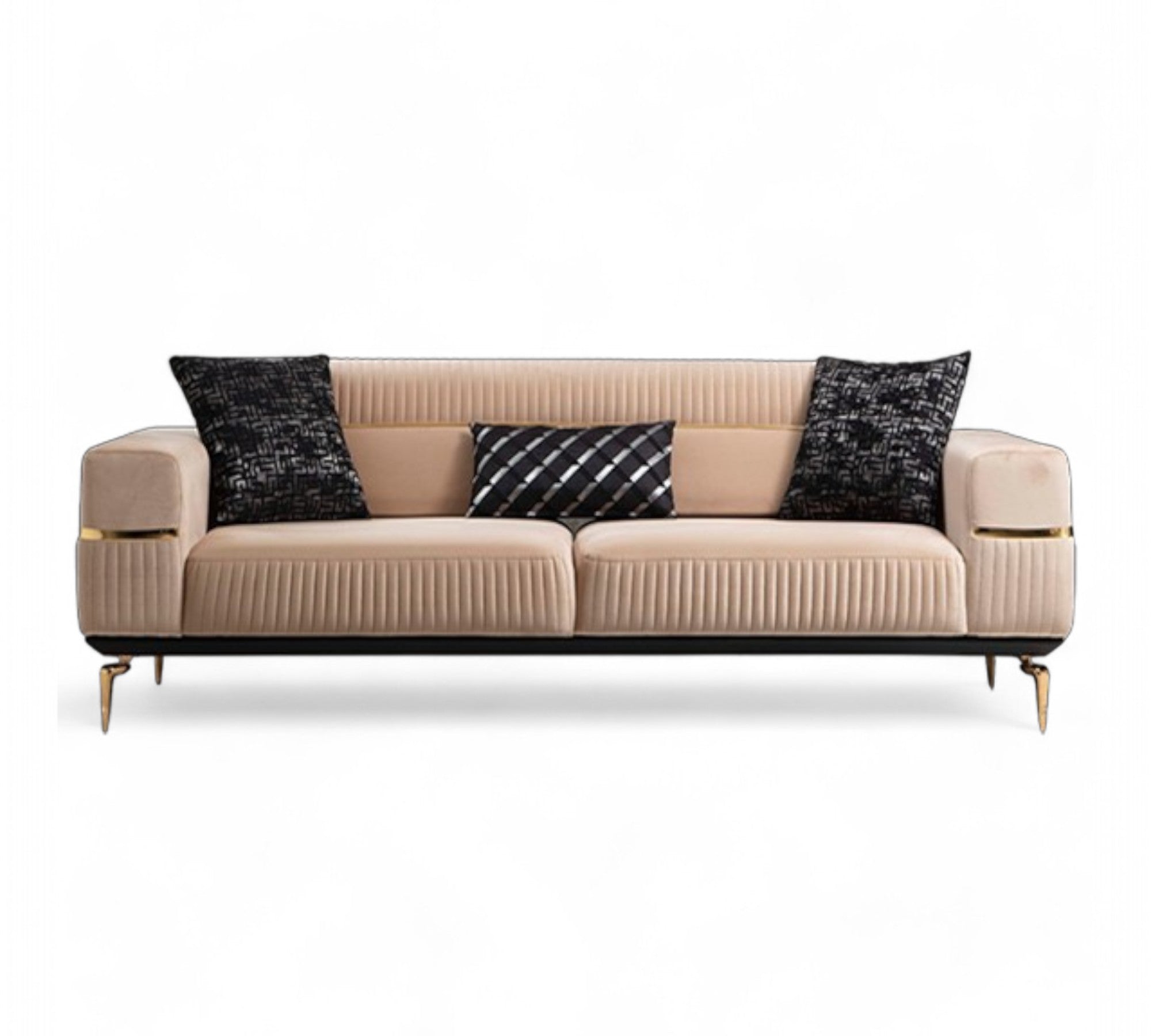 Boss Sofa ( ( Soft1004 Beige/ Gold )