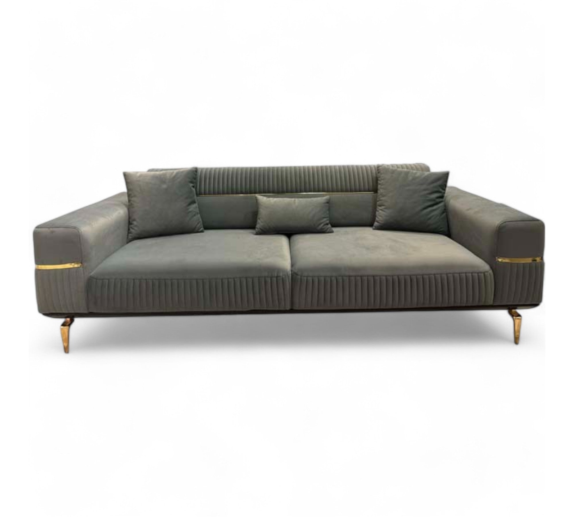 Boss Sofa ( Max18 Grey/ Gold )