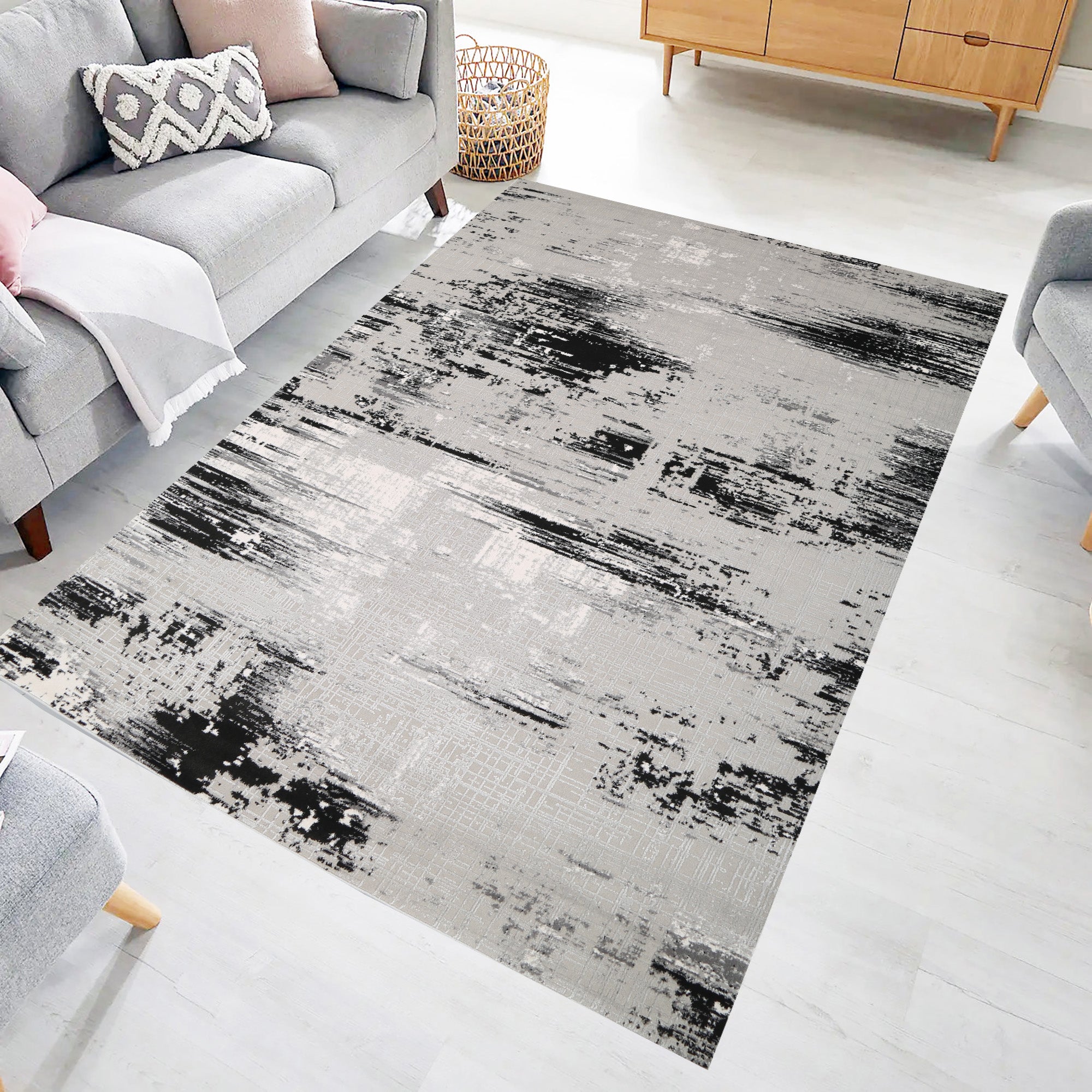 Monochrome Serenity Modern Area Rug