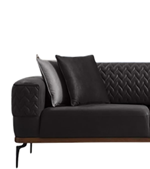 New Casa Sofa ( Zehna09 Grey/ Black