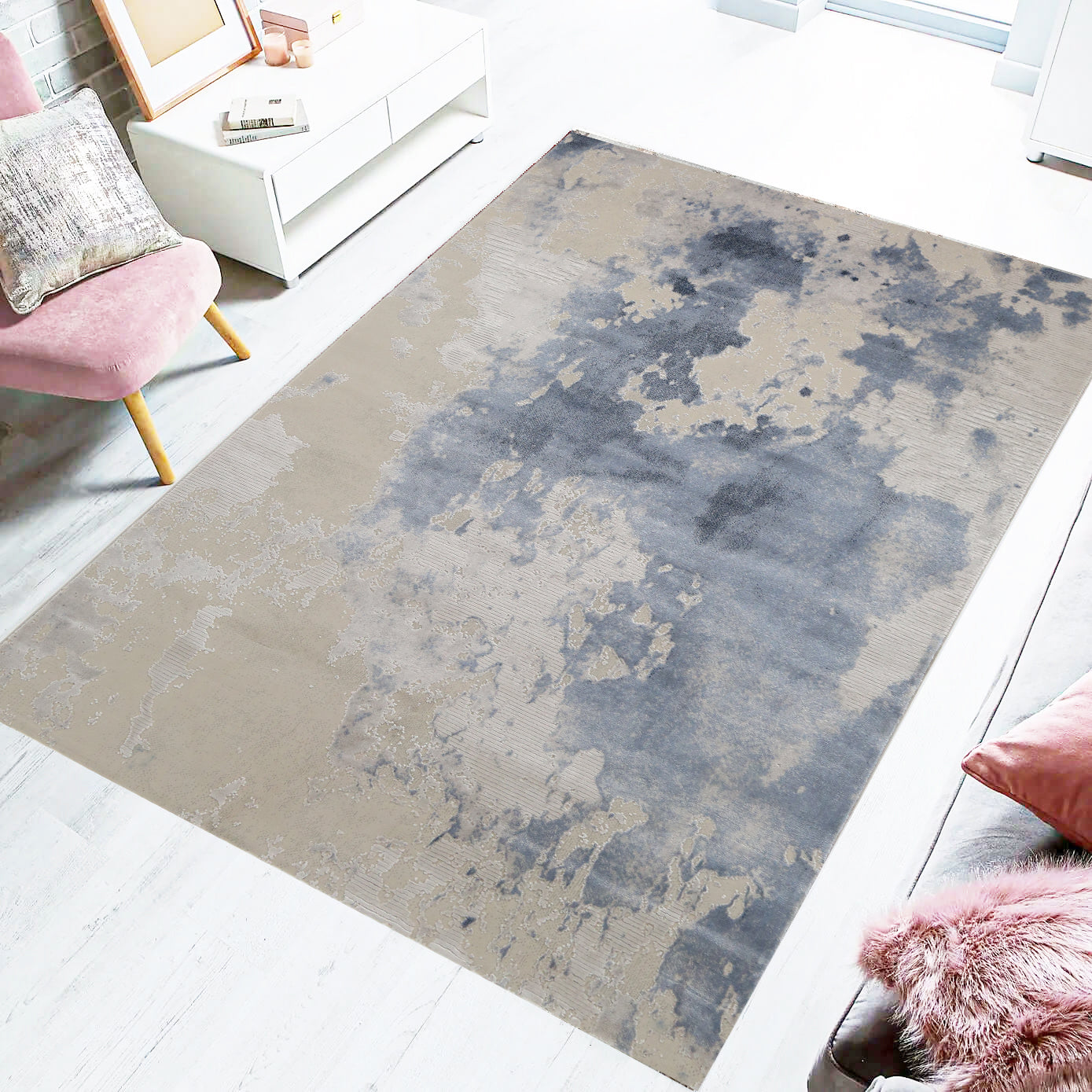 Ocean Mist Abstract Area Rug (PX-08)