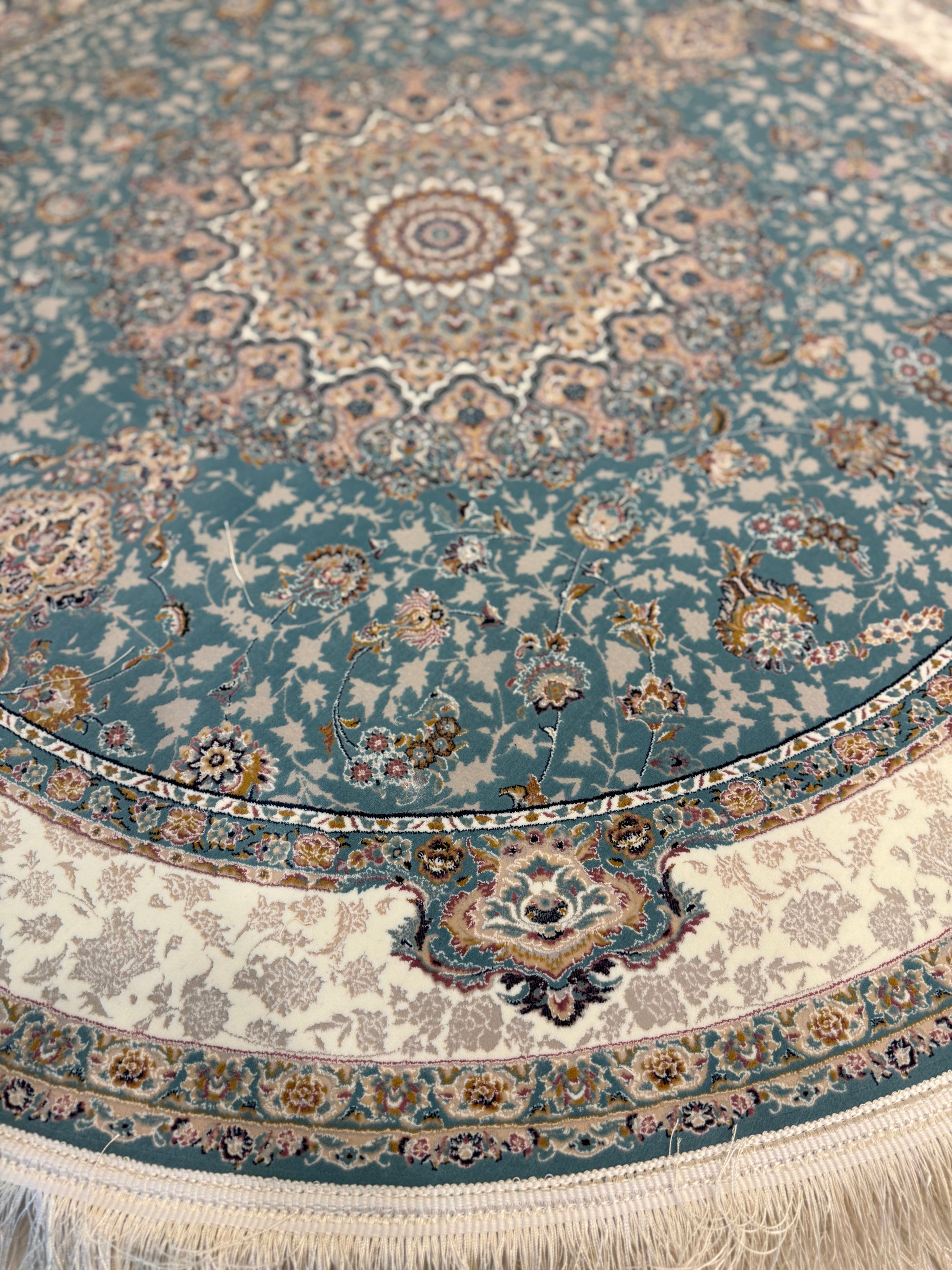 Rozita Persian Blue Round Rug – 1250 Reeds