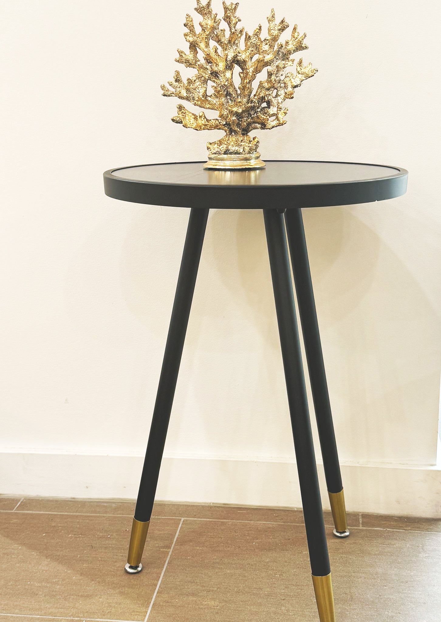 Nova Luxe Black & Gold Side Table