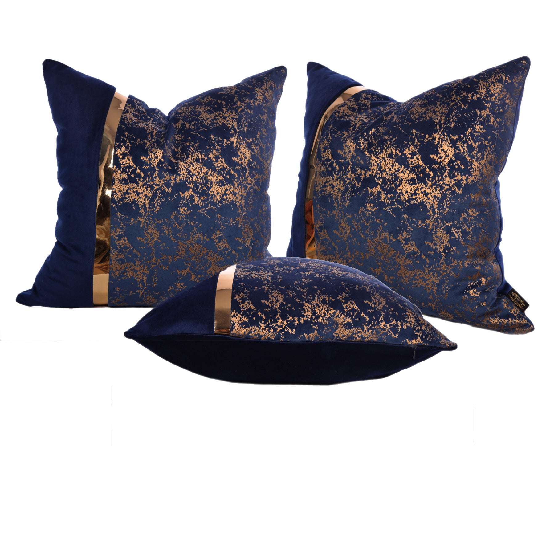 Blue and gold cushion best sale